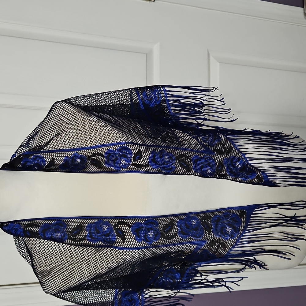 Floral Knit Scarf/shawl